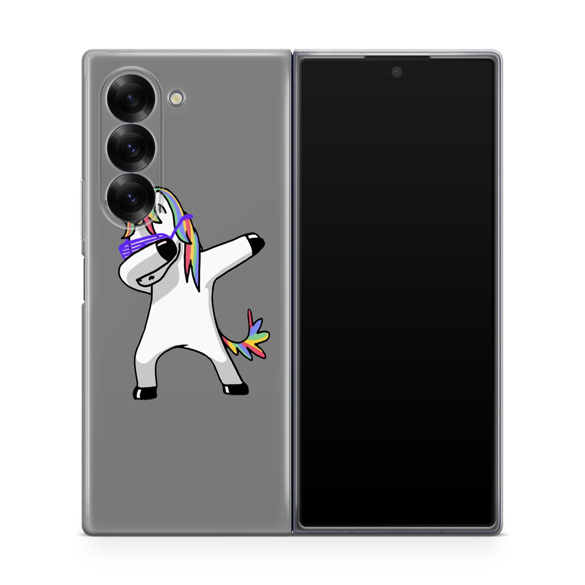 Unicorn Dabbing Grey Samsung Galaxy Z Fold 6 Case