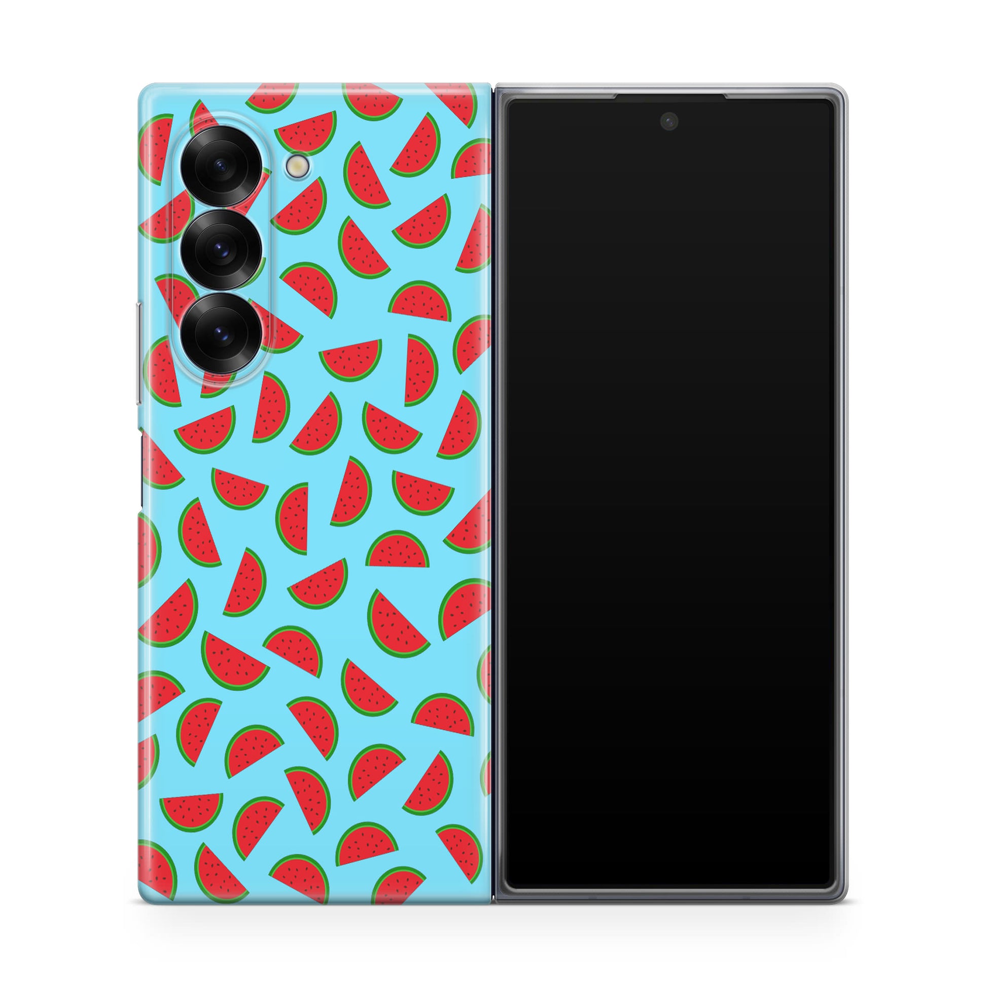 Watermelon Fruit Pattern Blue Samsung Galaxy Z Fold 6 Case