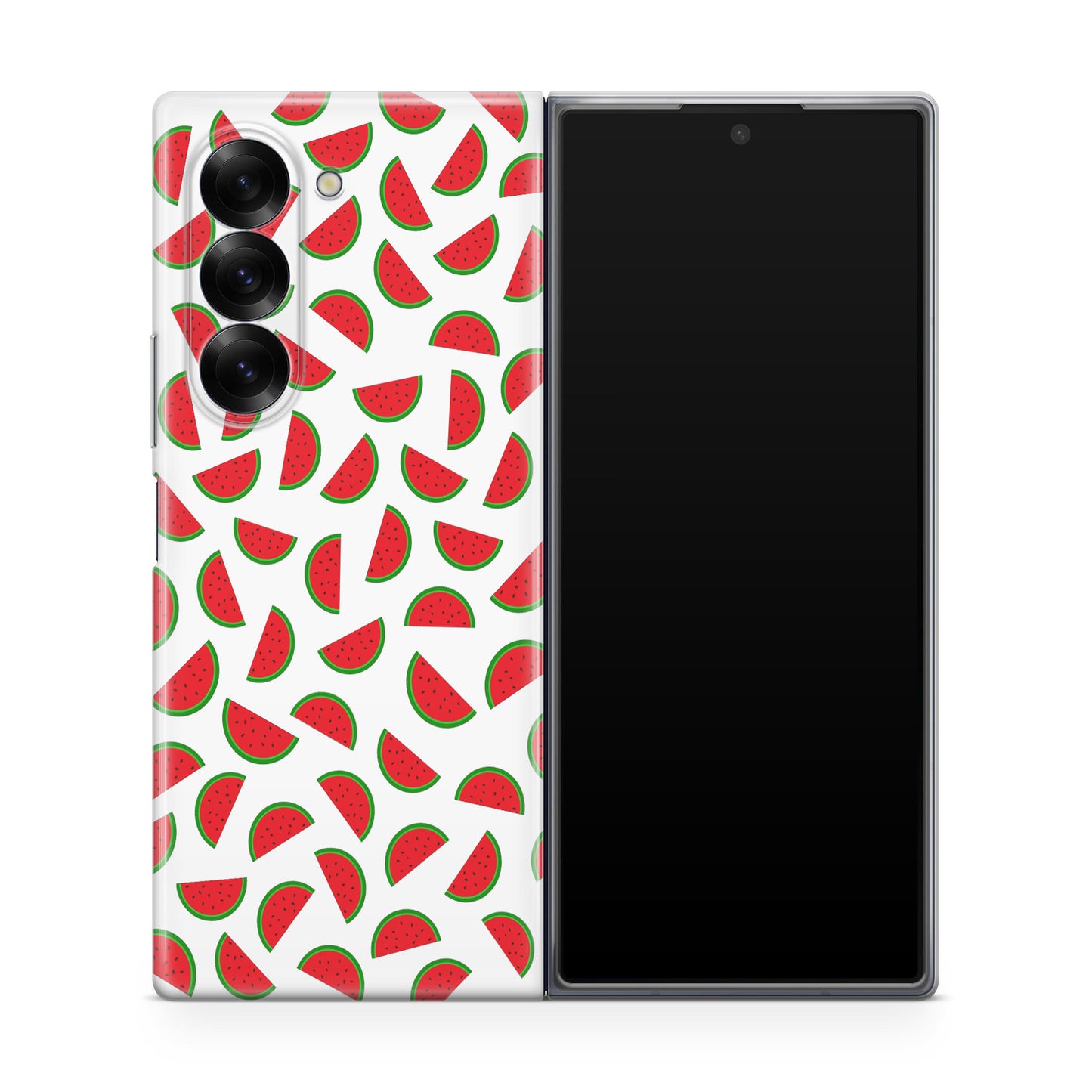 Watermelon Fruit Pattern White Samsung Galaxy Z Fold 6 Case