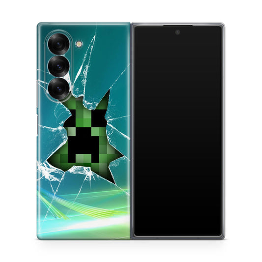 Creeper Glass Broken Green Samsung Galaxy Z Fold 6 Case