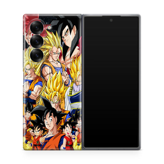 Dragon Ball Z Son Goku Transformation Samsung Galaxy Z Fold 6 Case