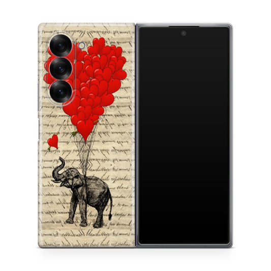 Elephant And Heart Samsung Galaxy Z Fold 6 Case