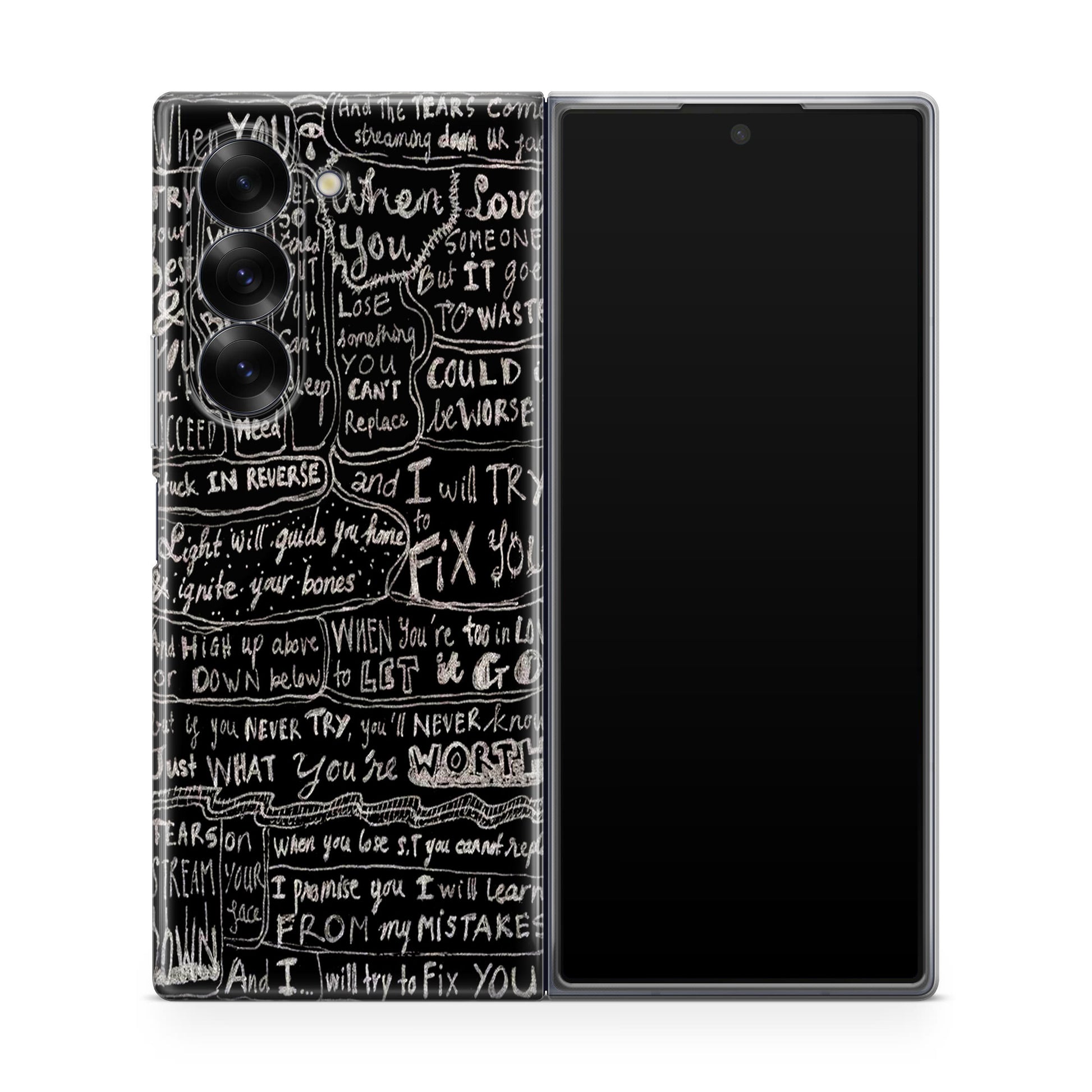 Fix You Lyrics Samsung Galaxy Z Fold 6 Case