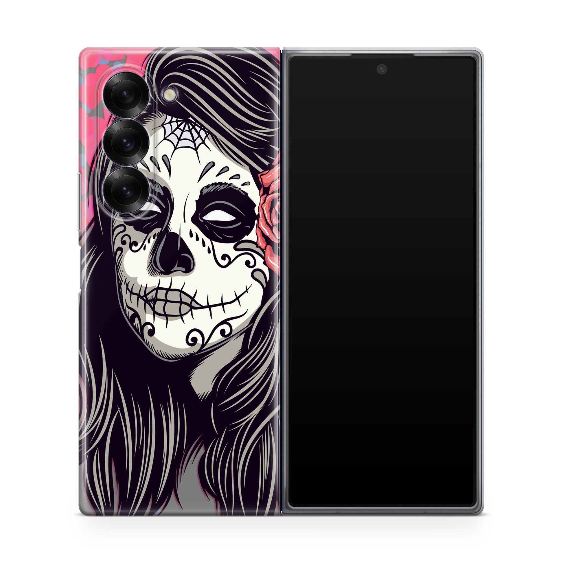 Girl Skull Flower Samsung Galaxy Z Fold 6 Case