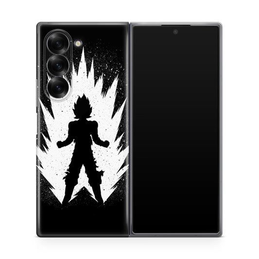 Goku Super Saiyan Black White Samsung Galaxy Z Fold 6 Case