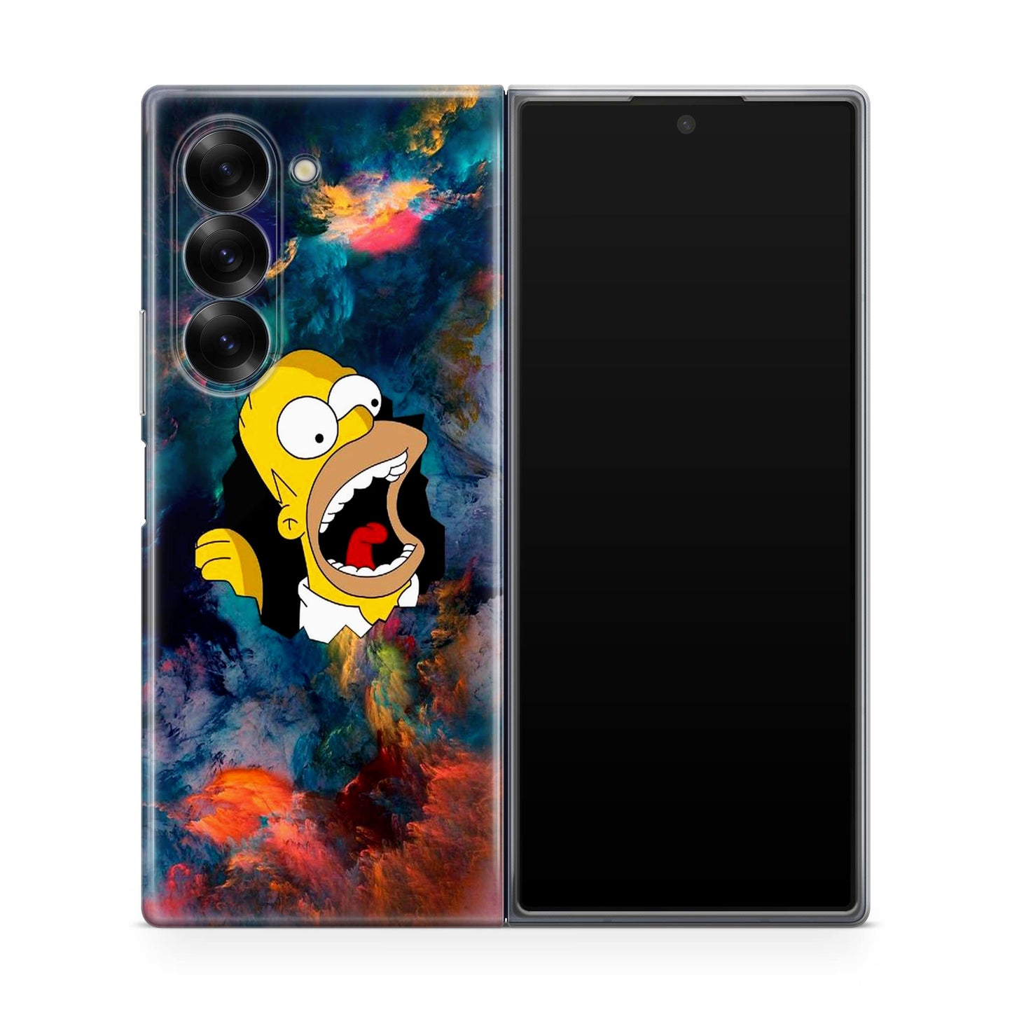 Homer Behind The Black Hole Samsung Galaxy Z Fold 6 Case