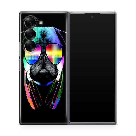 Music Lover Pug V Samsung Galaxy Z Fold 6 Case