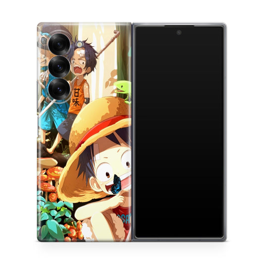 One Piece Little Sabo Ace Luffy Cute Samsung Galaxy Z Fold 6 Case