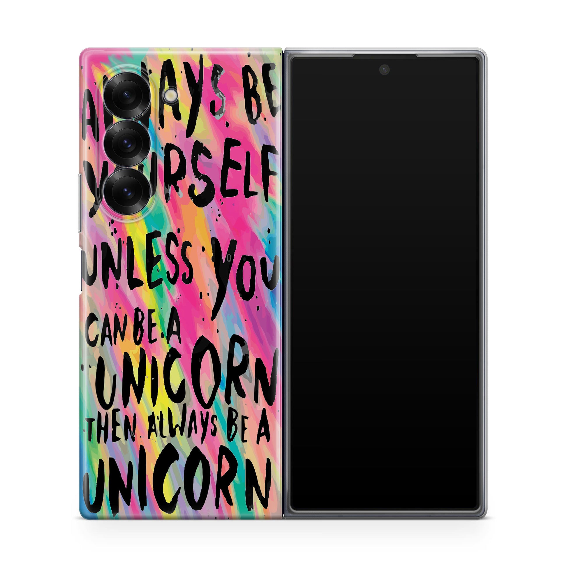 Rainbow Unicorn Quote Samsung Galaxy Z Fold 6 Case