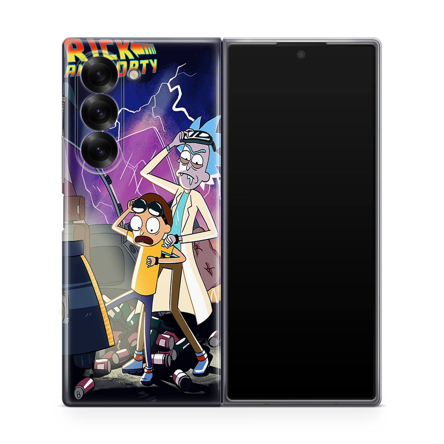 Rick And Morty Back To The Future Samsung Galaxy Z Fold 6 Case