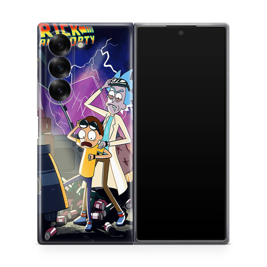 Rick And Morty Back To The Future Samsung Galaxy Z Fold 6 Case