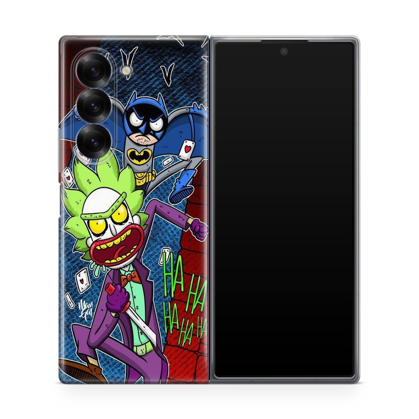 Rick And Morty Bat And Joker Clown Samsung Galaxy Z Fold 6 Case