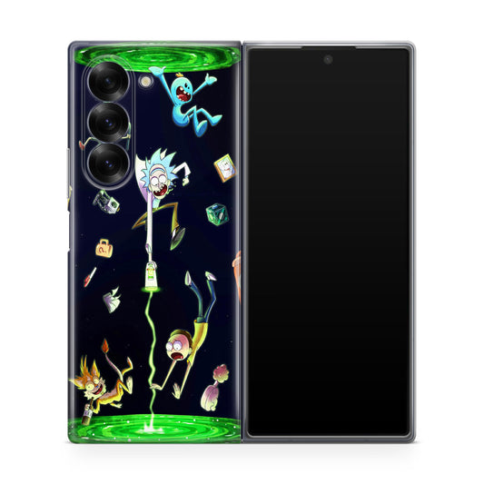 Rick And Morty Portal Fall Samsung Galaxy Z Fold 6 Case