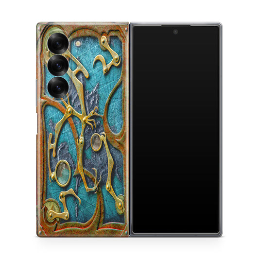 Steampunk Book Cover Samsung Galaxy Z Fold 6 Case