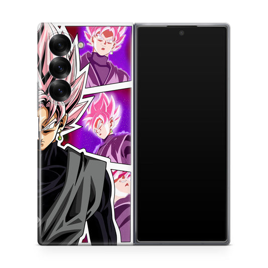 Super Goku Black Rose Collage Samsung Galaxy Z Fold 6 Case