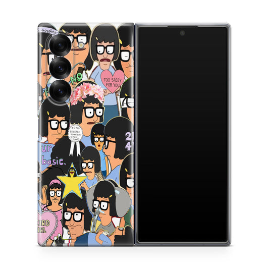 Tina Belcher Collage Samsung Galaxy Z Fold 6 Case