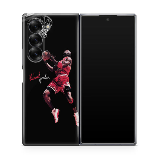 Michael Jordan Epic Jump Samsung Galaxy Z Fold 6 Case