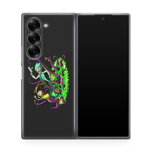 Rick And Morty Pass Through The Portal Samsung Galaxy Z Fold 6 Case