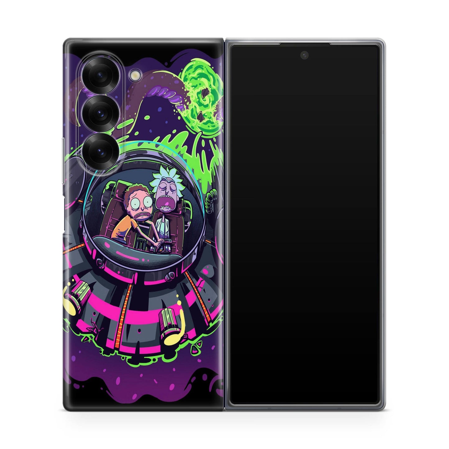 Rick And Morty Spaceship Samsung Galaxy Z Fold 6 Case