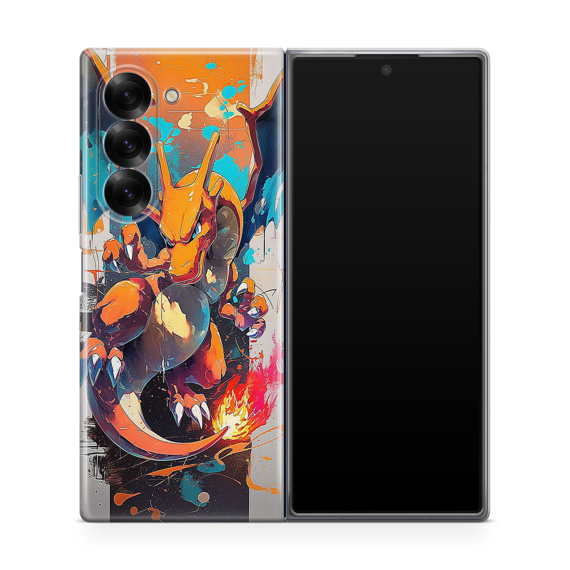 Charizard Inferno on Canvas Samsung Galaxy Z Fold 6 Case