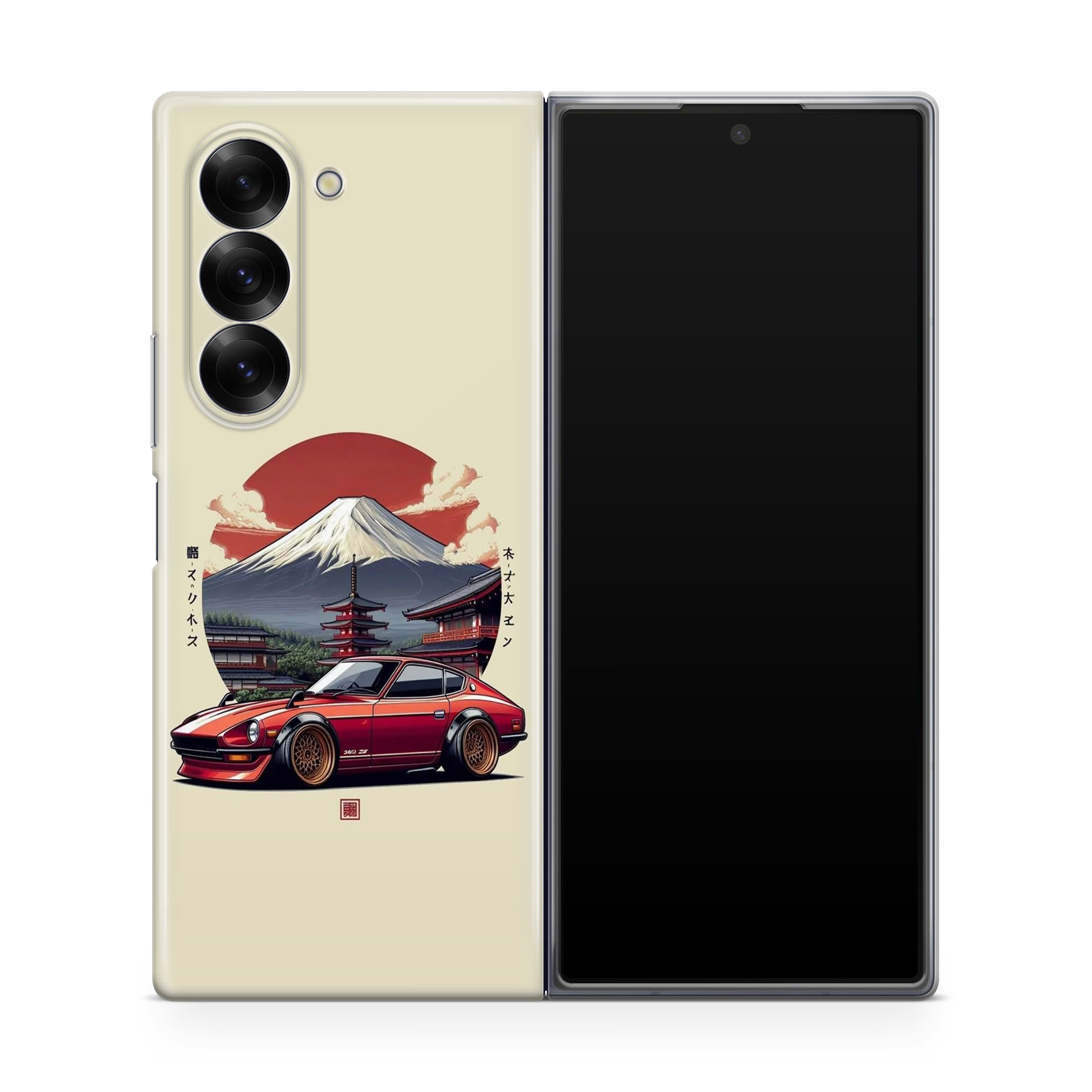 Fuji Fastback Racing the Rising Sun Samsung Galaxy Z Fold 6 Case