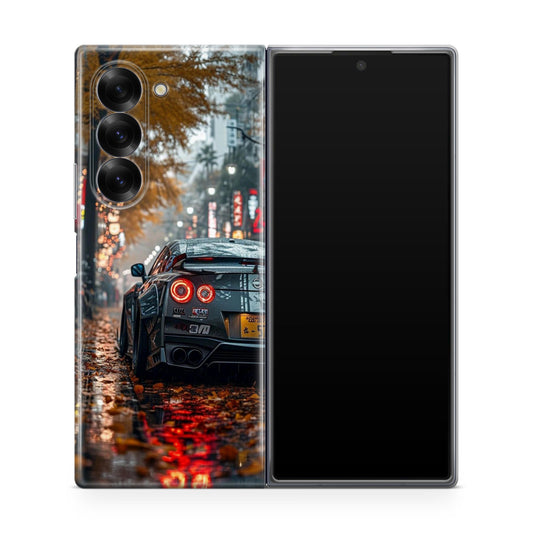Neon Drift Autumn Streets Samsung Galaxy Z Fold 6 Case