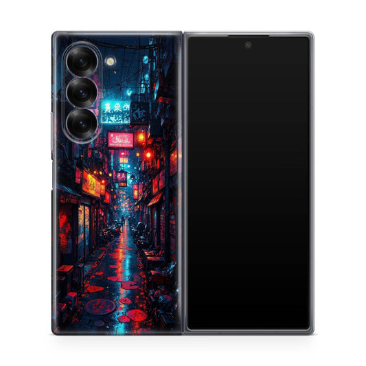 Neon Veins Of The Cyber City Samsung Galaxy Z Fold 6 Case