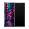 Neon Veins of the Night Market Samsung Galaxy Z Fold 6 Case