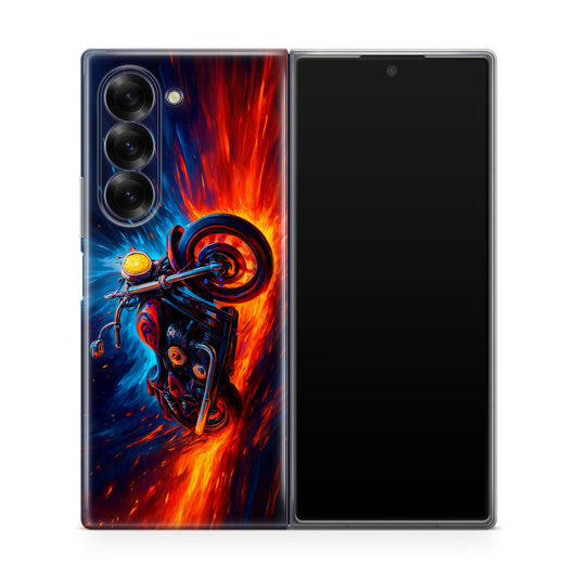 Ride Through Fire and Ice Samsung Galaxy Z Fold 6 Case