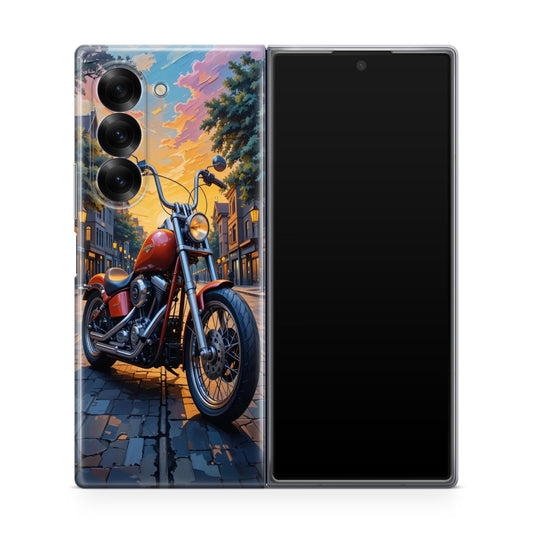 Sunset Thunder Ride Into the Glow Samsung Galaxy Z Fold 6 Case