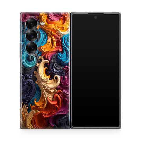 The Dance of Abstract Waves Samsung Galaxy Z Fold 6 Case