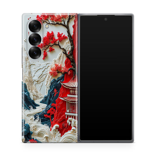 Whispers of the Crimson Zen Samsung Galaxy Z Fold 6 Case