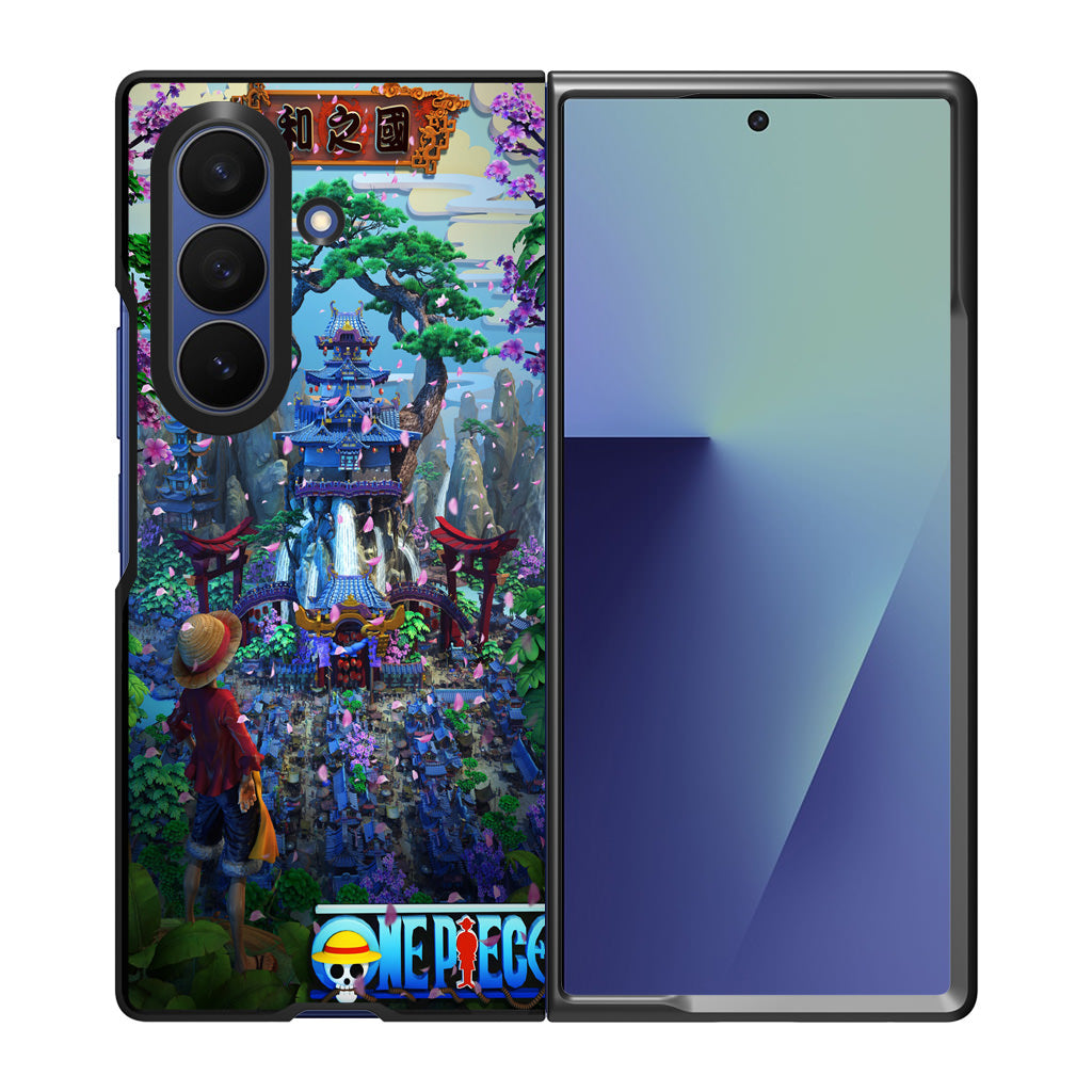 Flower Capital of Wano One Piece Samsung Galaxy Z Fold 7 Case