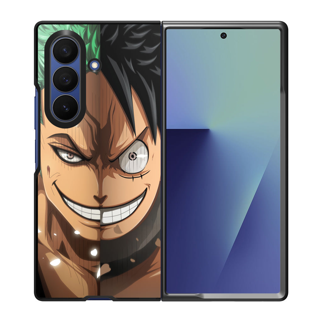 Luffy And Zoro Half Smile Samsung Galaxy Z Fold 7 Case