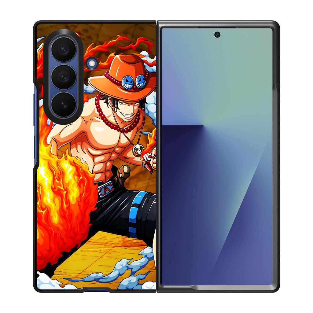 Portgas D Ace Hiken Samsung Galaxy Z Fold 7 Case