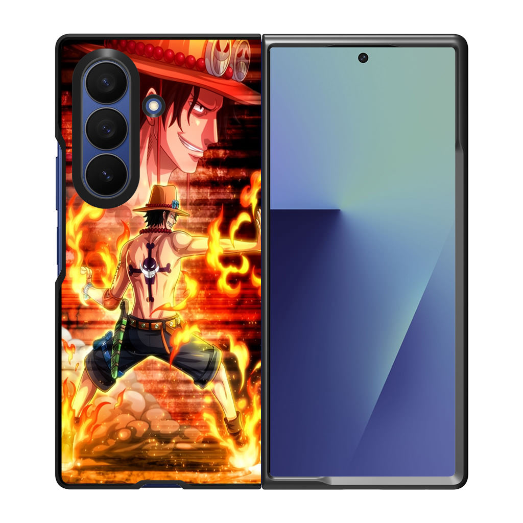 Portgas D Ace One Piece Samsung Galaxy Z Fold 7 Case