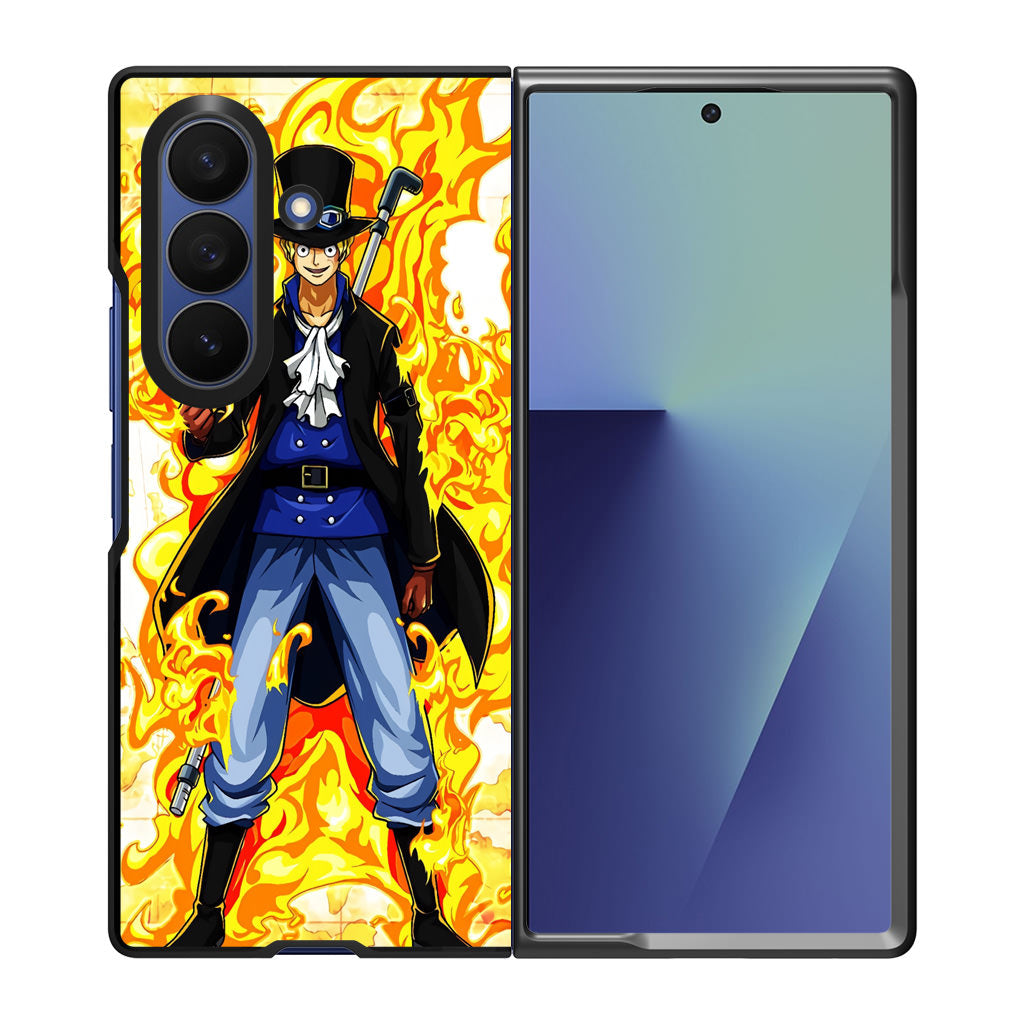 Sabo Mera Mera No Mi Samsung Galaxy Z Fold 7 Case