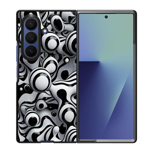 Abstract Art Black White Samsung Galaxy Z Fold 7 Case