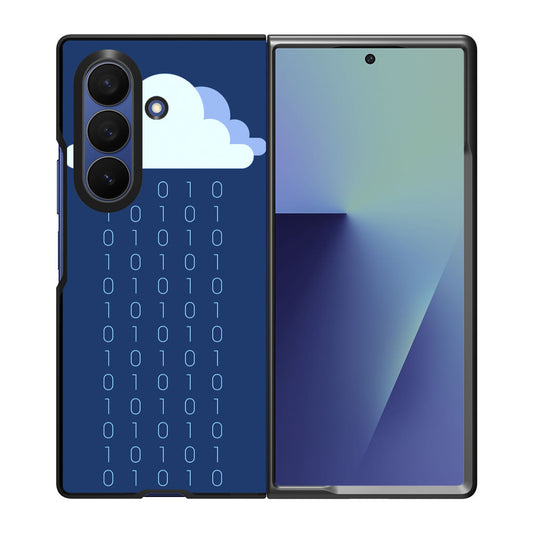 Abstract Binary Minimalist Samsung Galaxy Z Fold 7 Case