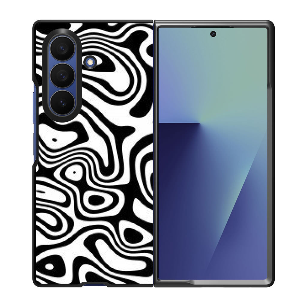 Abstract Black and White Background Samsung Galaxy Z Fold 7 Case