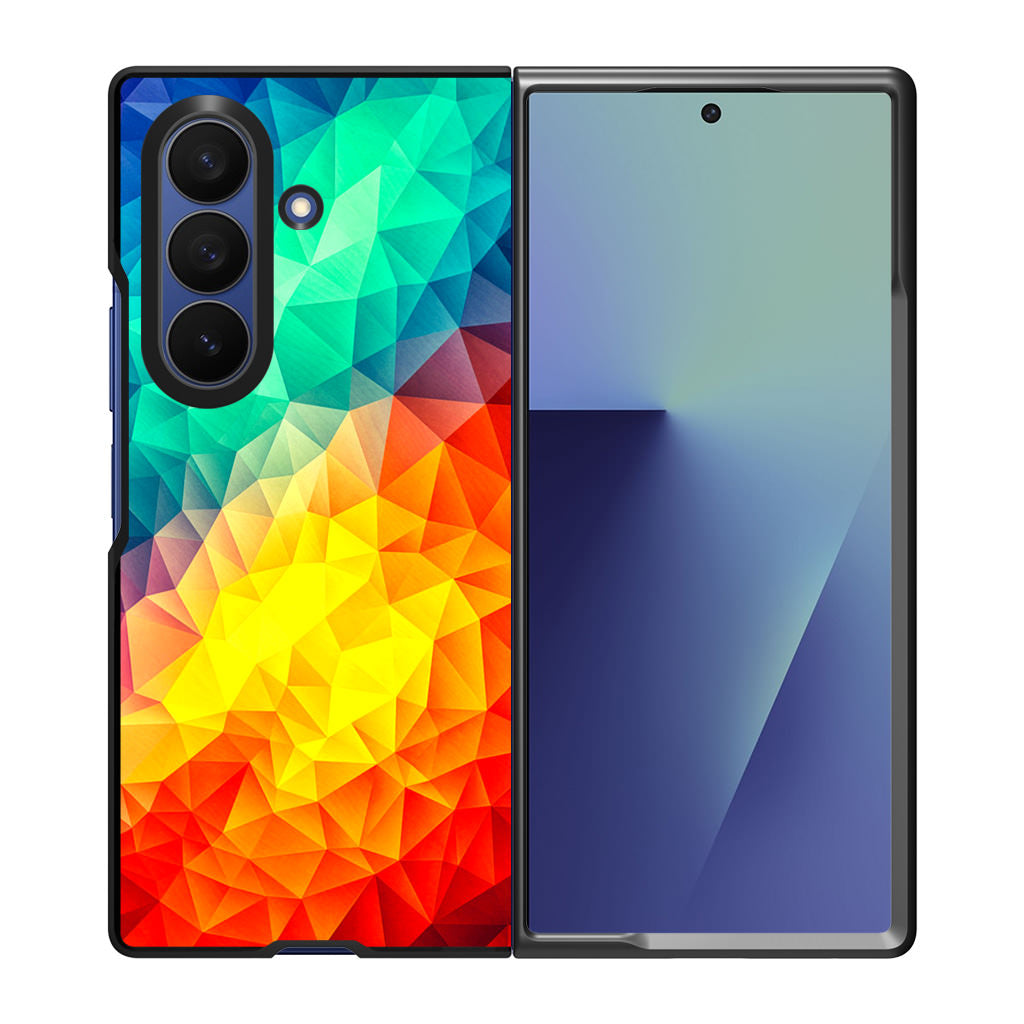 Abstract Multicolor Cubism Painting Samsung Galaxy Z Fold 7 Case