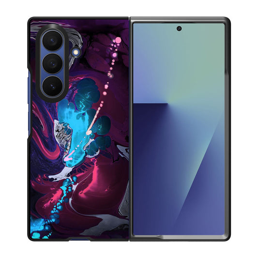 Abstract Purple Blue Art Samsung Galaxy Z Fold 7 Case