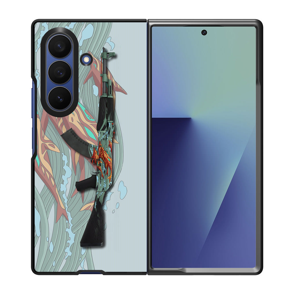 AK-47 Aquamarine Revenge Samsung Galaxy Z Fold 7 Case
