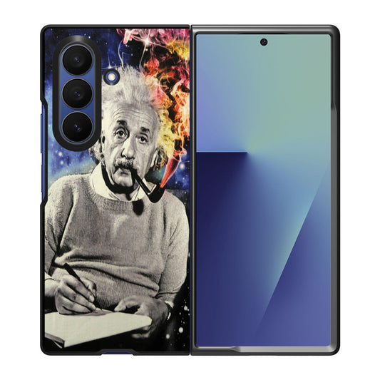 Albert Einstein Smoking Samsung Galaxy Z Fold 7 Case