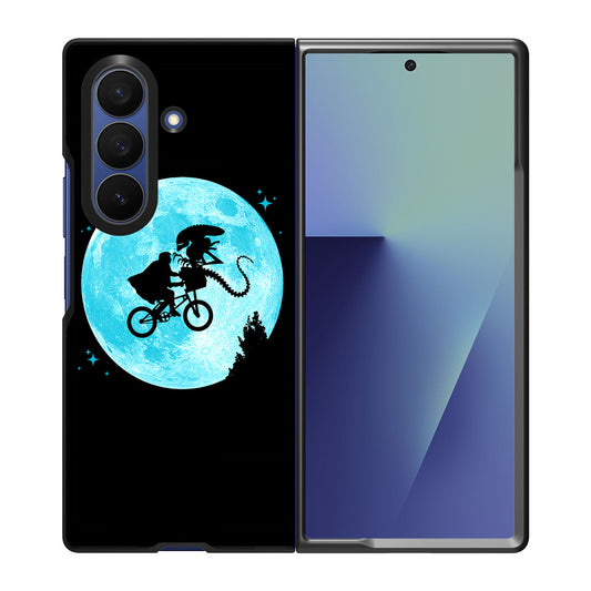 Alien Bike to the Moon Samsung Galaxy Z Fold 7 Case