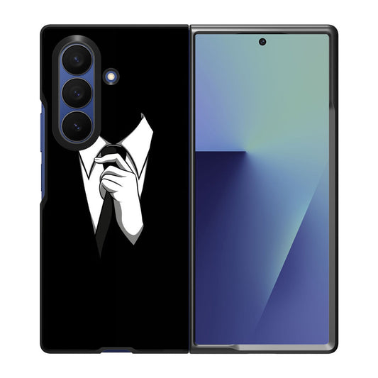 Anonymous Black White Tie Samsung Galaxy Z Fold 7 Case