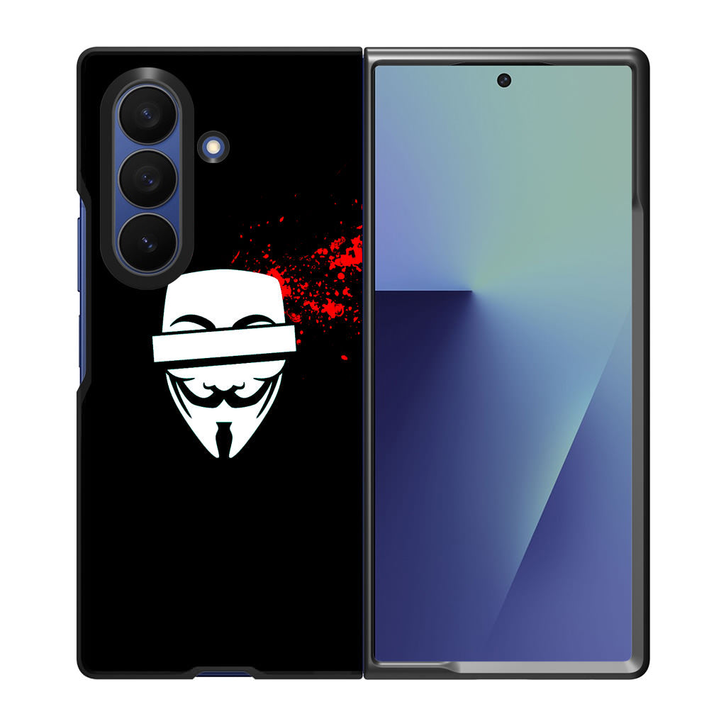 Anonymous Blood Splashes Samsung Galaxy Z Fold 7 Case