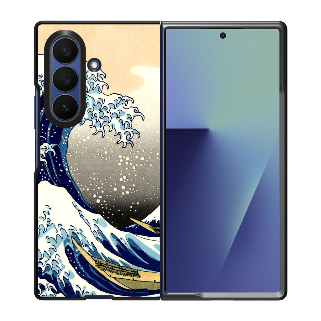Artistic the Great Wave off Kanagawa Samsung Galaxy Z Fold 7 Case