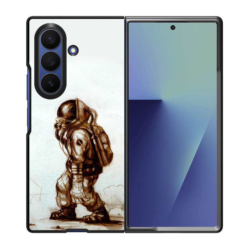 Astronaut Heavy Walk Samsung Galaxy Z Fold 7 Case
