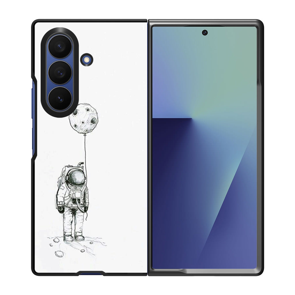 Astronaut Moon Balloon Samsung Galaxy Z Fold 7 Case